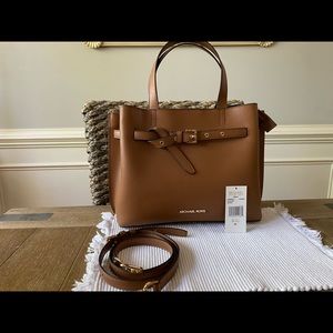 NWT Michael Kors Emilia satchel;12.5 W x 9.5 H x 6D  5” handle drop.